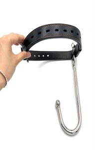 Latest Stainless Steel Bondage Harness Anal Hook Hanger Butt Plug Anus Ball With Adjustable Leather Strap Waist Belt Restraints Er7814267