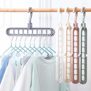 Hangers Racks Clothes Drying Multifunction Folding Scarf Multi-port Rack Circle Hanger Support Organizer Storage