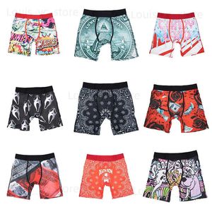 Majaki 1PCS Modna druk mężczyźni boksershorts Modna moda Man Manies Metties Drukuj mężczyzn Innerwear S-2xl długi bokser Bokser Krótki ZS-10 T231223