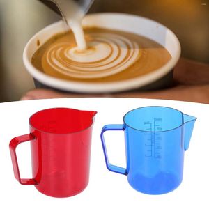 Coffee Pots 600ml Milk Frothing Pitcher Jug Acrylic With Latte Steam Paint Process Kitchen Cafe Accessories