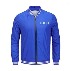 Мужские куртки весенняя осень бейсбольная униформа индивидуальная название логотип с печено