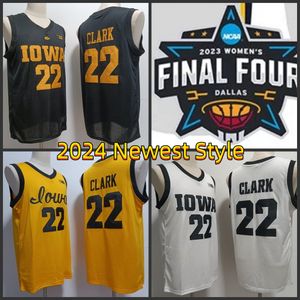 2024 En Yeni Stil Iowa Hawkeyes Basketbol Kadınlar Erkek Gençlik Forması 22 Caitlin Clark