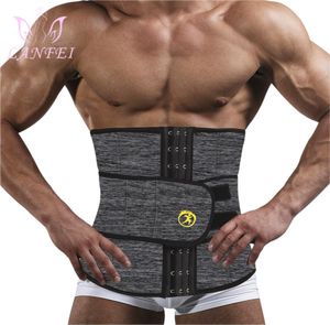 Neoprene Lanfei Mens Body Thermo Shaper Waist Trainer Belts Slimming Corset Waist Support Sweat Underwear Strap Modeling Shapers6033192