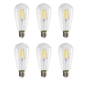 E27 ST64 żarówki LED Vintage LED żarbówka retro światła 2W 4W 6W 8W ciepłe białe AC110-240V212L