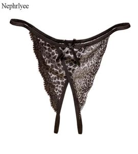 2021 Women Leopard Thangs Sexy Lace Gstring Slips Ladies comodi mutandine a cavallo aperto biancheria intima traspirante Tback p1108342449