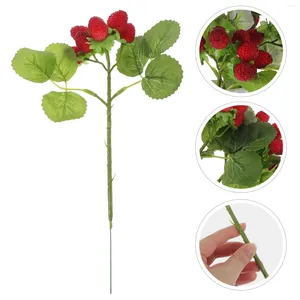 Party Decoration 4 PCS Artificial Plants Simulated Bayberry Fake Waxberries Faux Plastic Raspberry Fruits Props Models Decor