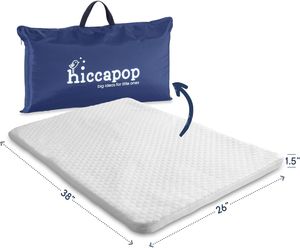 Hiccapop Yatak (96.52cm x 66.04cm x 3.81cm), paketleme ve oyun için Playpen Pad, Paket N Oyun Torbası ve Yıkanabilir Kapak, Yeni 3.81cm kalınlığında Yatak Kapağı