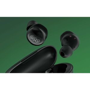 QCY T17 Prawdziwe bezprzewodowe słuchawki Bluetooth w ucha mini podwójne zatyczki do sportów, bieganie, połączenia muzyczne, długa żywotność baterii