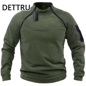 Mens Streetwear Military Sweatshirt Fleece Winter Zipper Pullover Fashion Men's Solid Color Loose Lamb Thick Jacket Men Clothing 231222