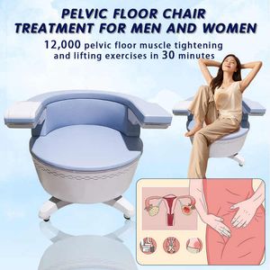 Novo modelo Hi-EMT Pelvic Floor Ressonador Cadeira de laranja/azul 2 cores para prolapso uterina de reabilitação pós-parto alívio da dor
