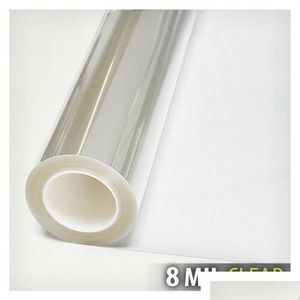 Car Sunshade Sunice 1 52X1 2 8 Mil Transparent Window Safety Film Security Shatterproof Protection Glass Sticker Building Res282U Drop Dhxk4