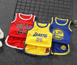 Children039s Summer Leisure Sports shorts de manga curta Terno Boys039 e Girls039 Basketball Summer Summer Primary School ST8890661