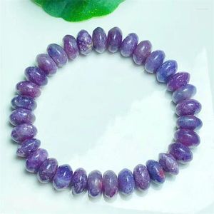 Braccialetti Link Natural Plum Tourmaline Bracciale Crystal Women Fashion Gioielli a cerchia singola RAGGIA ELASSIONE Gifts di Natale 11x16mm 11x16mm