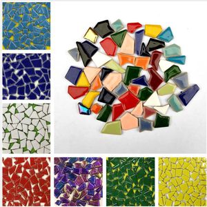 100g Irregular Mosaic Making Creative Ceramic Mosaic Tiles DIY Hobby Wall Crafts Handmade Decorative Materials Mosaic Pieces 231222