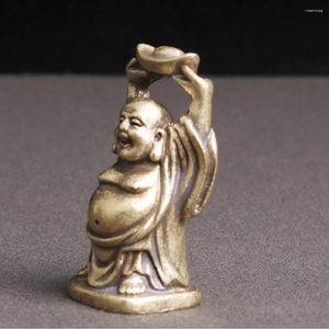 Teaware sätter heminredning maitreya buddha ornament zen figur utsökta koppar hushåll hantverk statyer skrivbord