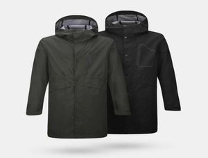 Men039s Kurtki UleEemark Men039s Wodoodporna kurtka przeciwdeszczowa z kapturem Lekka wiatroodporna Outdood Active Long Rain Coat L2210283695446