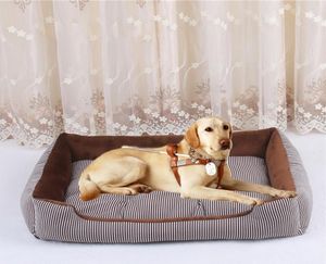 Cat Beds Furniture 3 Size Pet Bed Dog Warm Pad Winter Mat Striped Products Small Medium Large Big Sized Kennel Waterproof Nest4665407