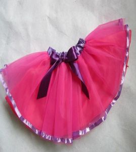 2012 Chirstmas New Kids Pinkpurple Bace Ribbion Ballet Tutu Pettiskirt for girls8463129