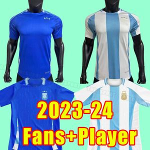 2023 2024 Аргентина футбольные майки футбольная рубашка Dybala Aguero Maradona di Maria 23 24 фаната версии игрока Мужчина Униформа вдали домой