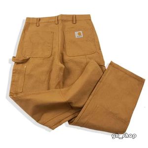 Carhart Tasarımcı Erkek Kargo Pantolon Sokak Gevşek Jogger Kadınlar Düz Çalışma Vintage Taktik Büyük Cep Tecreleri Pantolonlar Harajuku Hip Hop 9769