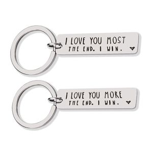 Keychains colhedores eu te amo mais criativos Keyrings Couples Keychain Setor de aço inoxidável