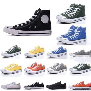 Klassisk casual canvas skor par 1970 Trendklänningskor konversationer små vita skor modedesigner hög topp sneakers solid färg bekväma allt
