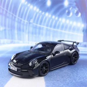Electric/RC Car Maisto 1 18 2022 Porsche 911 GT3 Sports Car Diecast Car Metal Alloy Model CAR DECORATION Display Collection Gifts B778L231223