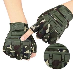 Cycling Gloves Tactical Fingerless Breathable Non-Slip Impact Resistant Suitable For Outdoor Motorcycle Riding