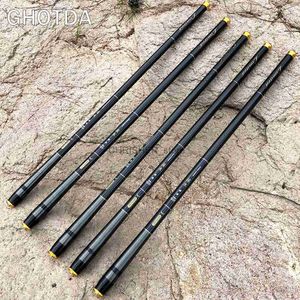 Boat Fishing Rods GHOTDA 3.6M -7.2M Carbon Fiber Fishing Rod Telescopic Ultra-light Hard Pole for Stream Freshwater Fishing PoleL231223