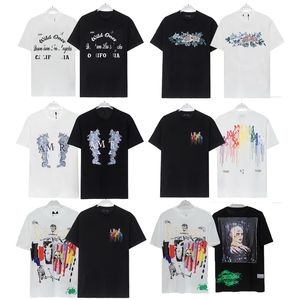 Harajuku Men T-Shirt Heart Sporty T Shirt 90s Summer Short Sleeve Tshirt Cotton Casual Tees Y2k Clothes Hip Hop Streetwear Tops