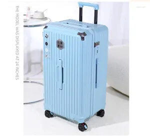 Resväskor B108 stor kapacitet förtjockad bagage Kvinnlig universell hjul vagnsresor lösenord läder
