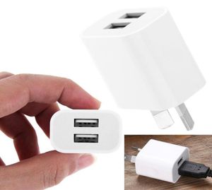 Travel Dual USB Wall Charger Home Factory NEW EU Plug USB AC Travel Wall Charging Charger Power Adapter6334001
