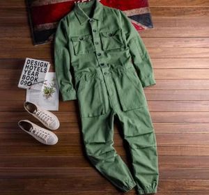 Mode Men039S Jean Bib Overall Hip Hop Jumpsuits med flera fickor Workwear Coveralls Suspender Pants for Male1718735