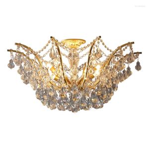 Pendant Lamps American Crystal Lamp Ceiling Bedroom Dining Room Master Living Antique Vintage Country French Chandelier