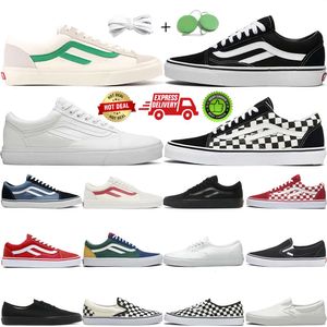 Klasyczne stare Skool Casual Shoes Men Kobiety na płótnie deskorolki Czarne białe męskie damskie płyta mody Forme Outdoor Flat Treakers Sneakers Rozmiar 36-44