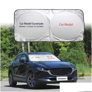 Logo amblemi ön cam er arka pencere güneş gölge fit cx9 cx5 cx3 mx5 2 3 6 seri millenia haraç damlası teslimat otomatik dh1ag