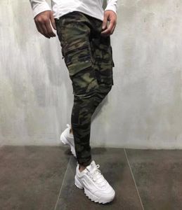 2019 Men039s Pants Army Green Camouflage Slim Long Pants Patchwork Casual Dżinsy Men Modis Streetwear1483938