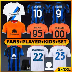 Inters Lautaro Martinez Jersey 2023 S Soccer Football Youth Kids Uniform Nicolo Barella Bastoni Marcus Thuram Klaassen Calhanoglu Pavard Kits Fans Shirt