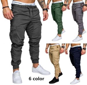 Brand Men Pants Hip Hop harem joggers pantaloni maschi maschi jogger solido classico classico kaki multipochpantspants8481009