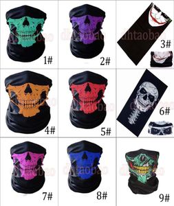 MOQ50PCS 25495CM Halloween Skull Bandanas Maschera per faccia a faccia a faccia tubolare Multifunzionale Sciarpace senza cucitura Turbana UNISE4189219