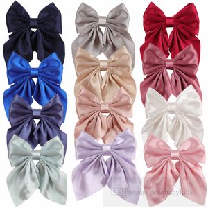 INS Children Bows Hairpins Crianças Candy Color Bow Princesa Clipe de cabelos Crianças Party Barrettes Mulheres Acesso em todas as coisas Z6258