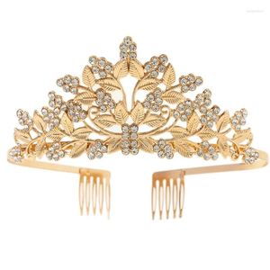 Hair Clips Bridal Crown Jewelry Supplies For Wedding Party Delicate Headpiece Shinning Rhinestone Diadem Women Birthday