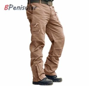 Тактические брюки 101 Повседневные обычные штаны Хаки Песчана плюс размер хлопчатобумажные карманы военные армии камуфляжные грузовые брюки для мужчин 20124685615