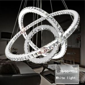 Modern LED Crystal Chandelier Lights Lamp för vardagsrum Cristal Luster Chandeliers Lighting Pendant Hanging Tak Fixtures300T