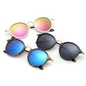 Moda redonda de óculos escuros homens mulheres pretas prateadas molduras de ouro de sol dos óculos de sol clássicos óculos espelhados uv400 gafas de sol com c2046