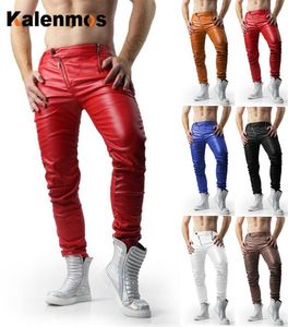 Pants Mężczyźni jesienne jesień Spring Hip Hop Spodni uliczna odzież Męki odzieży punkowe pu skórzane joggers Men039S9985684