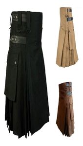 Herren Vintage Kilt Schottland Gothic Kendo Taschenröcke anpassbare Hosen Ish Kleidung Falten Rockhosen Hose Rock11523067
