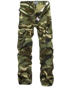Camoflage Pants Mężczyznę Multi Pocket Cotton Wojskowe Pole Camo Camo Pantalon Homme Mens Streetwear Bojowal