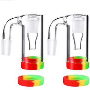 14mm Glass Ash Catcher Hookah Smoking Accessories With 5ML Colorful Silicone Container Reclaimer Male Female Ashcatcher For Bongs Dab Rig Quartz Banger