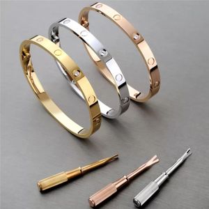 Designer Screw Bracelet Fashion Luxury Jewelrys Trendy Bangle 18K Gold Plated Titanium Steel Diamond for Women Men Nail Bracelets Silver Classic designer Jewelry